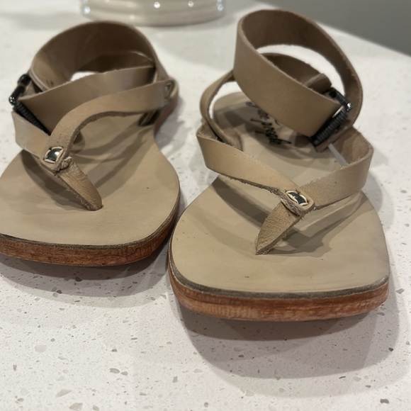Free People Womens Tan Ankle Strap Leather Sandals Size 36 - Picture 5 of 8